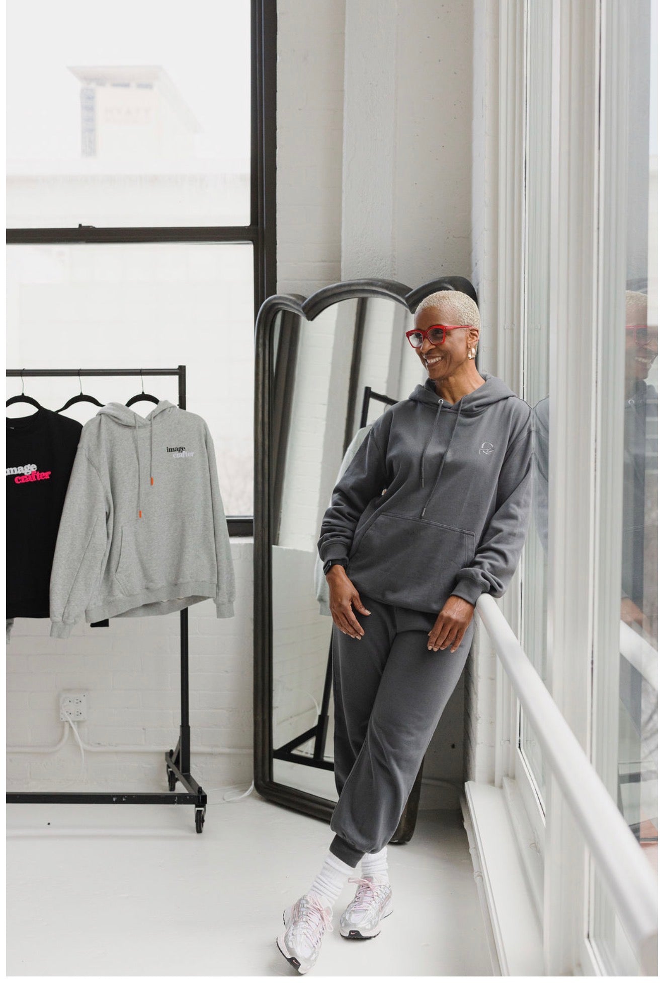 Dark Grey Hoodie - Minimalist Logo