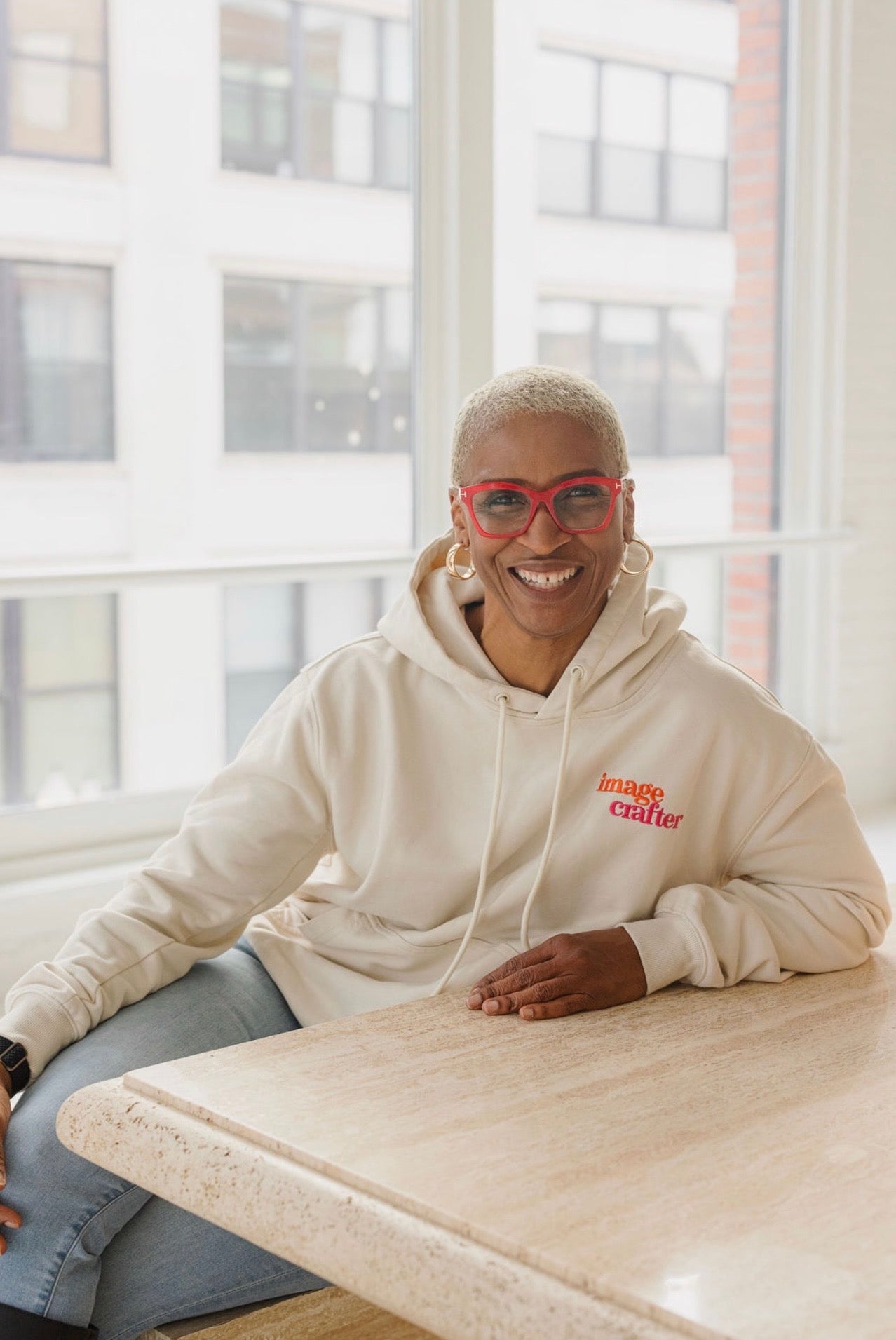 Beige Hoodie - Artsy Logo