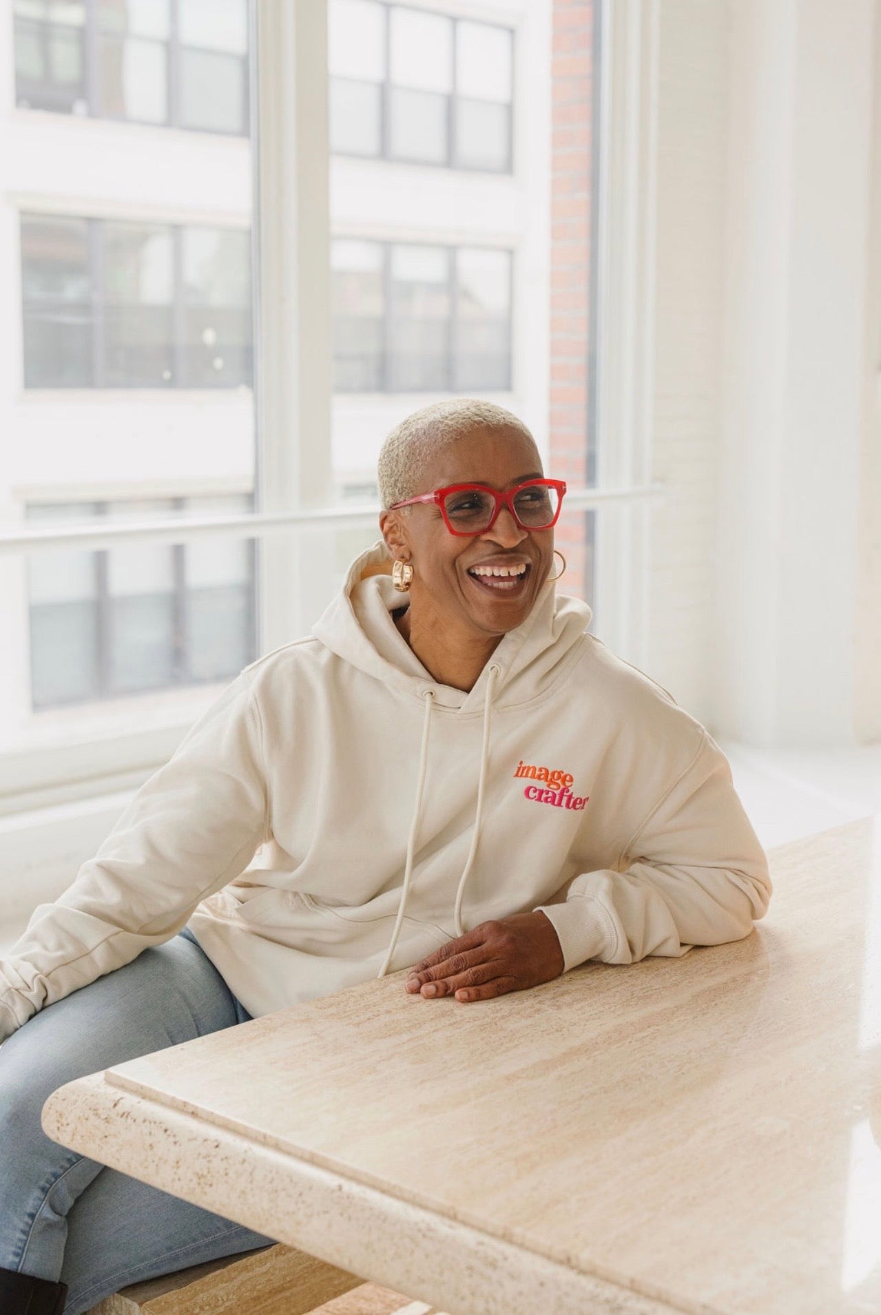 Beige Hoodie - Artsy Logo